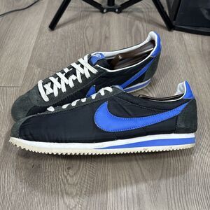 Nike 2008 Cortez Nylon Sneakers Men’s Size 11.5 Black W/ Blue Swoosh